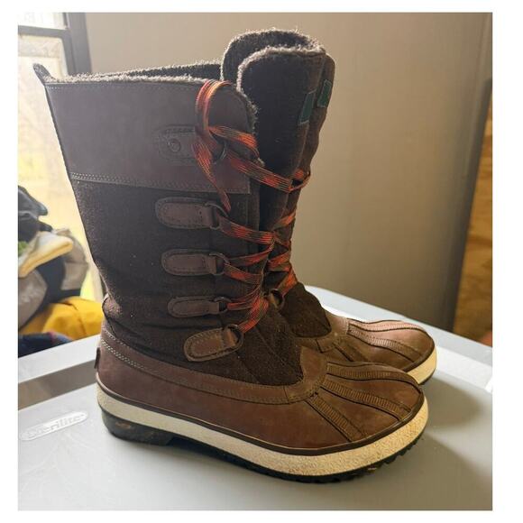 Women's Ugg Baroness 7 Mid Waterproof Snow Boots Winter Duck Rain Lace - Picture 2 of 4